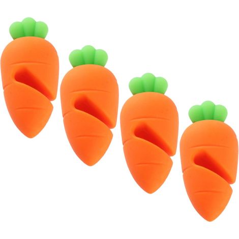 Clip Anti-débordement en Silicone Orange 4 Pièces pour Casseroles et Couvercles, Résistant Chaleur Fonction de Libération de Vapeur, Accessoire la Cuisine Pratique pour Cuisson (1/5)