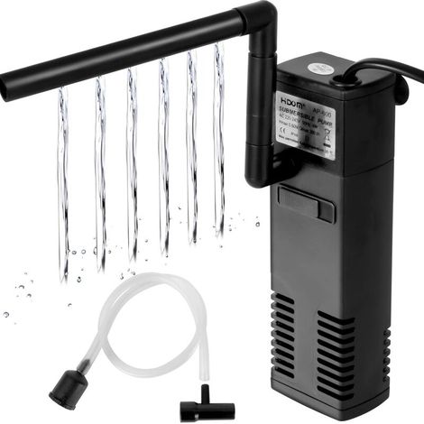 Filtre d'aquarium à débit d'eau monobloc 4W 300L/H filtre de réservoir de poisson interne filtre de pompe d'aquarium avec filtre à poisson (1/5)