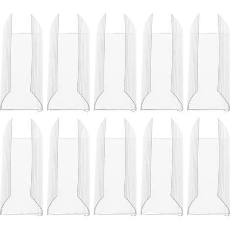 Lot de 10 porte-étiquettes de prix pour présentoirs de prix de supermarché et présentoirs de rayon.-6X2.5X2.2CM-Transparent (1/4)