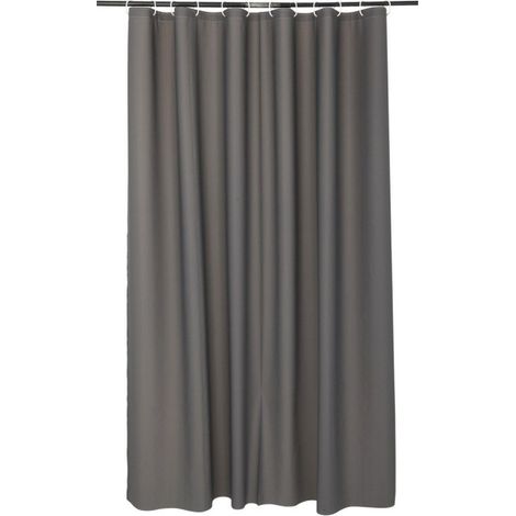 Rideau de Douche PEVA "Vitamine II" 180x200cm Anthracite (1/2)