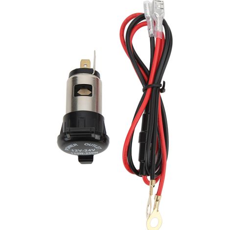 Prise allume-cigare 12-24V pour voiture, camion, camping-car, bateau, moto – Double embout chargeur auto, adaptateur femelle universel (1/5)