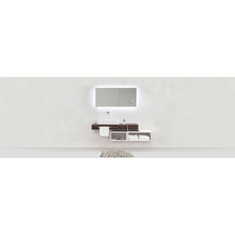 Tapis de bain Urdu taupe, visuel moderne à effet mêlé, qualité robuste, entièrement non-pelucheux, absorption d'humidité importante, séchage rapide, lavable, antidérapant, 55 x 65 cm (1/5)