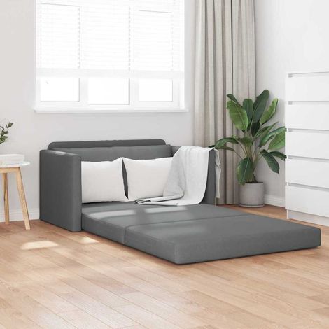 Canapé-Lit,Lit de jour,Lit de repos 110cm Gris foncé tissu (1/5)