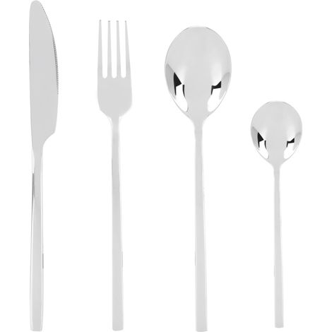 Ensemble de couverts en acier inoxydable pour la maison : couteau, fourchette, cuillère, ustensiles de cuisine (1/5)