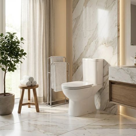 WC Monoblocco a pavimento in ceramica 36,5x66,5 cm – Gemma 2  Ceramica Dolomite