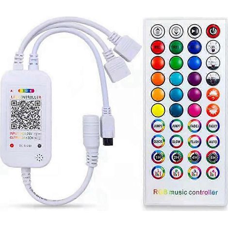 Contrôleur LED RGB 5050 DC5-24V - synchronisation Bluetooth APP avec télécommande 40 touches (1/5)