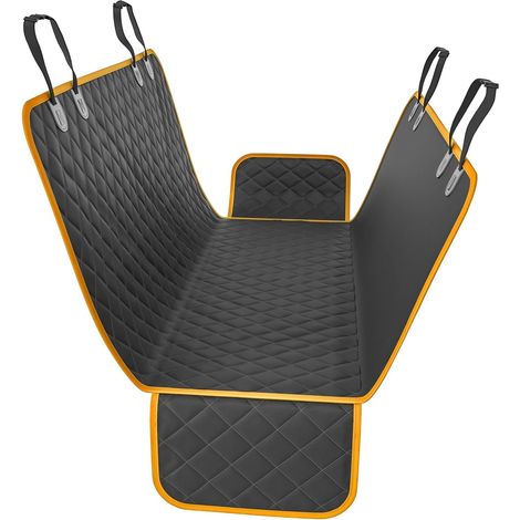 Housse De Siège Voiture Pour Chien - Housse Hammock Imperméable 600D Oxford - Protection Arrière Universelle Pour Voiture Camion SUV - 137 x 147 cm - Orange