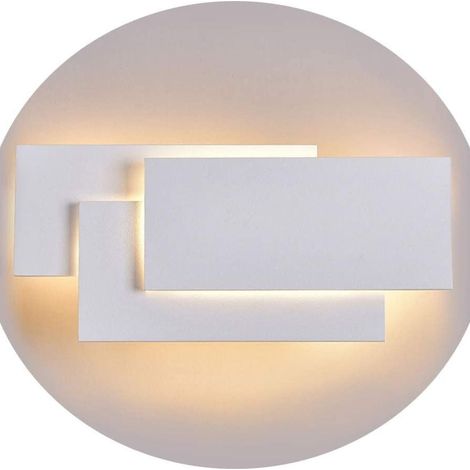 Applique murale LED, 24W, IP20, en aluminium, finition blanche, intensité réglable, pour chambre, couloir, escalier, salon ou salle de bain.-AquaForge (1/5)