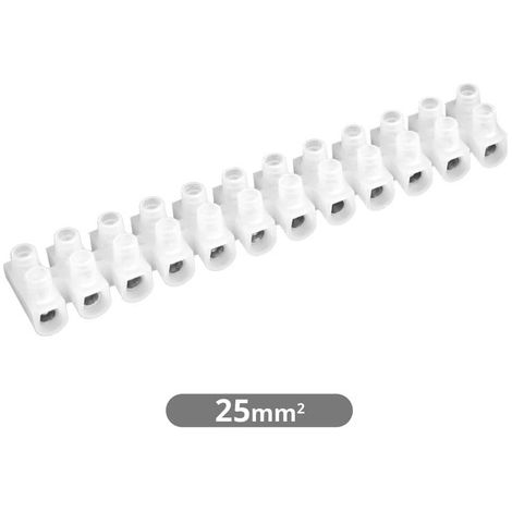 Pack 10 Regleta de conexión 25mm blanco GSC 1000523