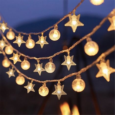 Guirlande Lumineuse - LED Blanc Chaud - 10 m - Étanche IP44 - Pour Intérieur et Extérieur - Décoration Fêtes Mariage Noël - 2 Pièces (1/5)