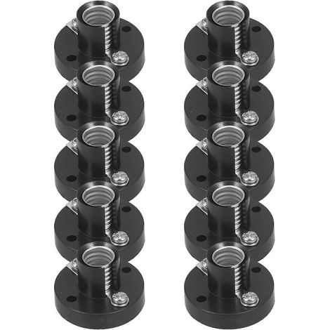Lot de 10 douilles à vis pour lampes expérimentales, adaptateurs et supports pour ampoules de rechange en plastique E10 (1/5)