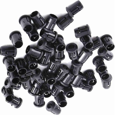 Support de lampe LED mm, lot de 50, porte-diode, nylon, couvercle à clip noir, utile (1/5)