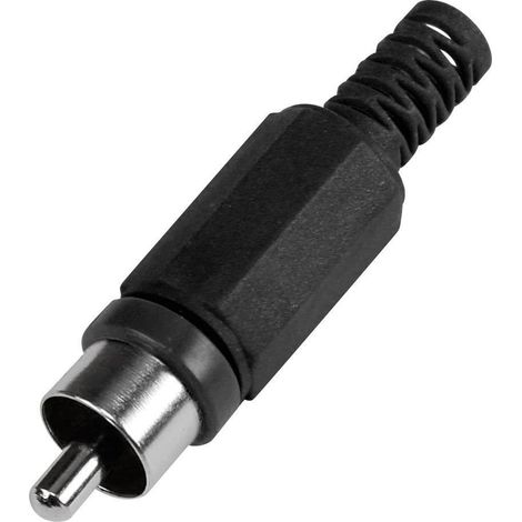 Cinch/RCA mâle, droit TRU COMPONENTS 595227 Nombre de pôles: 2 noir 1 pc(s) S842021