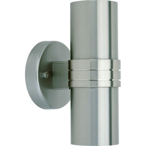 BRILLIANT lampe Hanni LED applique murale d'extérieur 2 lumières acier inoxydable  2x LED-PAR51, GU10, 3W lampes à réflecteur LED incluses, (250lm, 3000K)  Échelle A ++ à E  Classe de protecti (1/3)