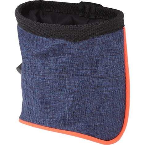 Pochette à friandises pour chien, sac de promenade pliable avec distributeur de sacs à déjections intégré, bleu, idéal pour les voyages et les promenades en extérieur. (1/5)