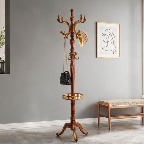 Portant en bois massif 195 cm plusieurs crochets design européen (1/5)