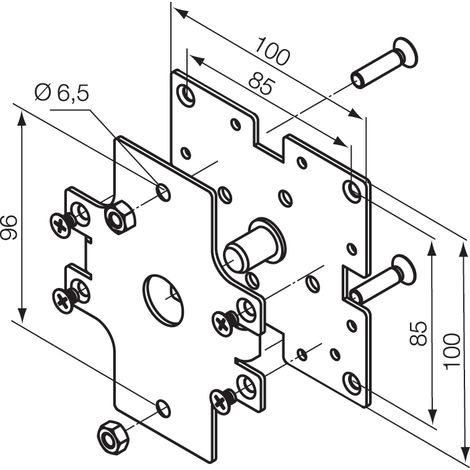 Nice 525.10054 - Halterung fianchi cassonetto