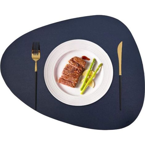 Lot de 6 sets de table et dessous de verre antidérapants réversibles imperméables (1/4)