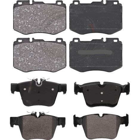 KIT PASTIGLIE FRENO ANTERIORI E POSTERIORI compatibile con MERCEDES-BENZ SL (R230) / PASTIGLIE FRENANTI AUTO OEM P 50 074 P 50 053,P 50 052 / SOSTITUZIONE DIRETTA / BASSA POLVERE / SILENZIOSO (1/4)