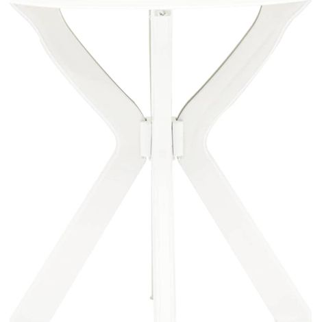 Maison Exclusive - Bistrotisch Weiß Ø70 cm Kunststoff (1/5)