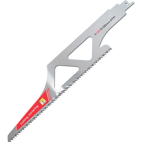 Lames de scie sabre bois 12 pouces denture affûtée 6TPI acier inoxydable coupe bois vert sec rondins PVC arêtes arc renforcées durée 3X lot de 4 lames (1/5)