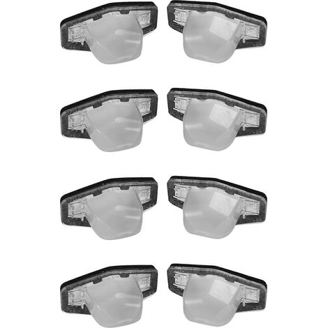 Ensemble de 8 pièces pour éclairage de plaque d'immatriculation à LED de remplacement pour Honda Civic CR-V Odyssey HR-V Accord