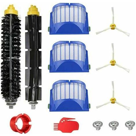 Replacement Accessory Kit for Roomba 600, 610, 620, 650 Series Vacuum Cleaner - Includes 3 Filters, 3 Side Brushes, 1 Brush & 1 Glue Brush, 1 Cleaning Tool (1/5)