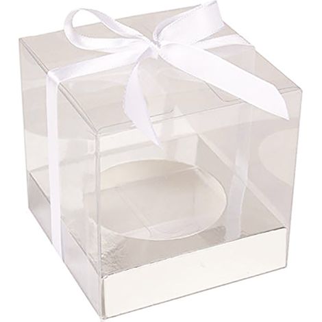 12 Boîte,PVC transparent,Ruban,Doublure,Cadeau,Mariage,Anniversaire,Fête (1/5)