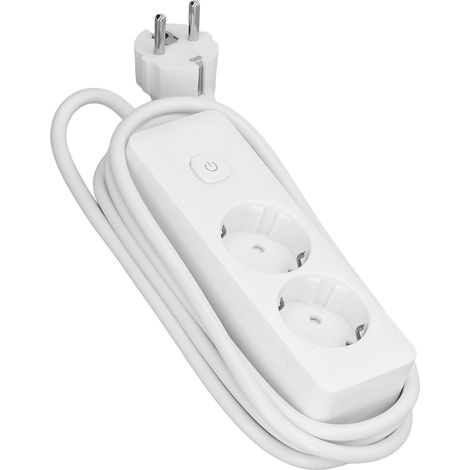 Steckdosenleiste 2200W mit mehreren Steckdosen, 10A Anschlussdose, EU-Stecker, 250V, SF008‑2, 2 Steckdosen (1/5)
