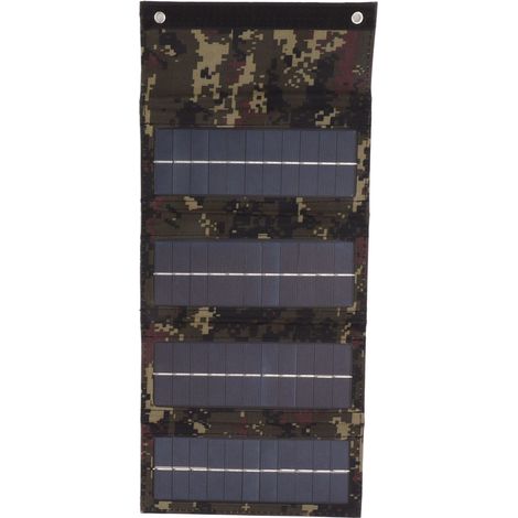 Faltbare 40-W-Solarpanel-Ladetasche (4-fach) mit monokristallinem Solarpanel für Outdoor-Aktivitäten wie Camping, Wandern, Notladung und Tarnung (1/5)
