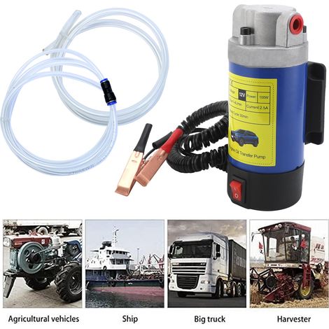 Kraftstoffförderpumpe, tragbare 12-Volt-Ölpumpe, Gleichstrom-Elektromotor-Kit für Auto, LKW, Boot (1/5)