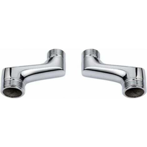 Raccordo angolare per doccia, raccordo riduttore angolare in ottone, braccio girevole regolabile, raccordo angolare a parete, raccordo offset da 1/2" e 3/4".