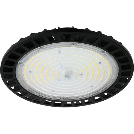 Cloche LED industrielle UFO 200W 175lm/W 120° IP65 CRI80 Noir DALI-2 - Blanc Neutre - SILUMEN