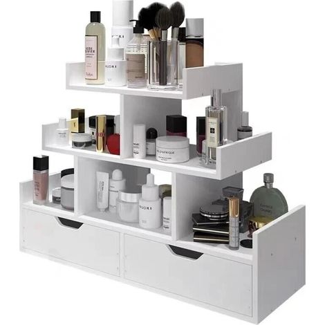 TrAdE Shop Traesio - Contenitore Box Espositore Per Trucco Organizer Porta Cosmetici Make Up Rossetto Cassetti -