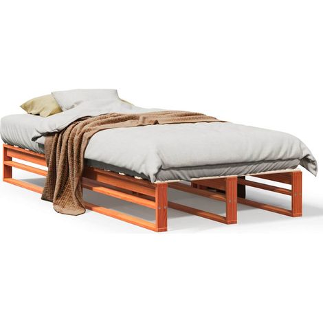 Maison Exclusive - Cama sin colchón madera maciza de pino marrón