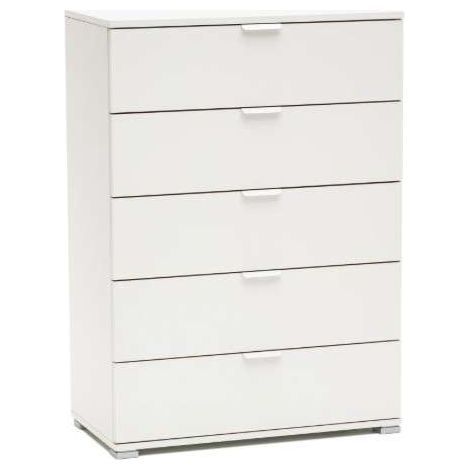 Cassettiera 5 cassetti bianco già montato L75 H103 P39 - consegnato già montato (1/2)