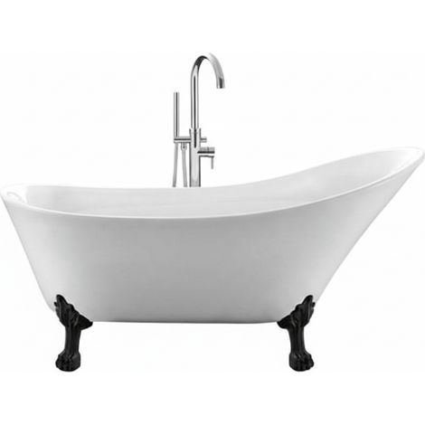 Freistehende Badewanne BALMAIN Löwenfüße SCHWARZ 161