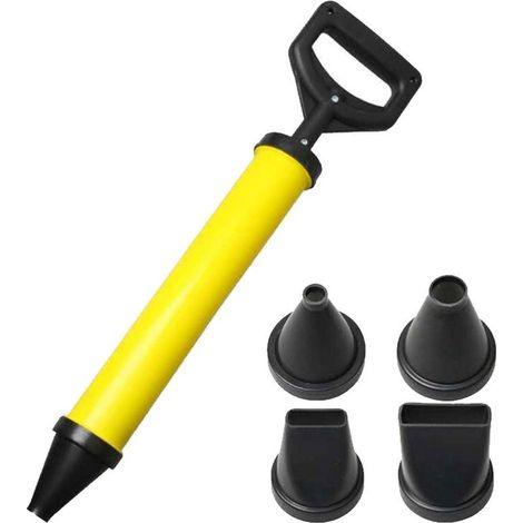 Pistolet à mortier, pompe à mortier manuelle, seringue à béton avec accessoires, seringue à mortier DIY, pompe à mortier manuelle, presse à mortier, seringue commune avec 4 buses