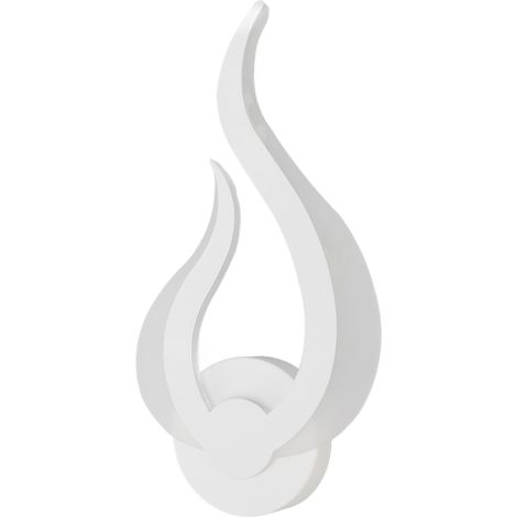 Applique murale LED en forme de flamme, design épuré, en acrylique et alliage d'aluminium, idéale pour bureau, couloir ou chambre à coucher (85-265 V). (1/5)