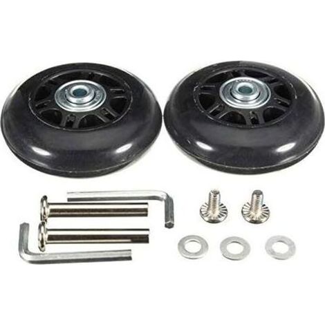 BARKBUSTERS 50 x 18 mm 1 paire de roulettes de rechange noires pour bags, légères et pratiques, avec outil de remplacement (1/4)