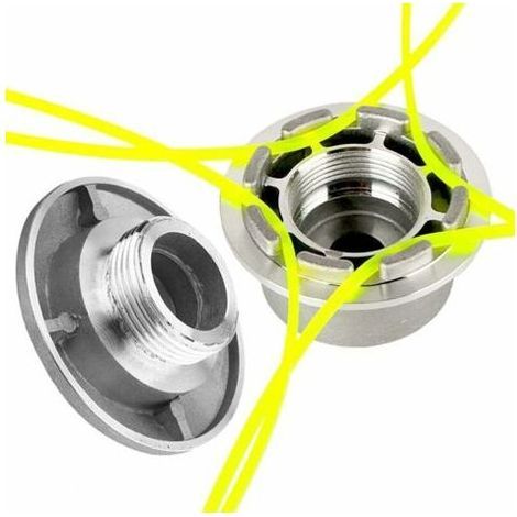 Aluminium-Fadenkopf, 4-Faden Universal-Rasentrimmerkopf, Aluminium-Grasschneiderkopf, Mäherkopf, Freischneiderkopf, für Garten, Rasen, Terrasse. (1/5)