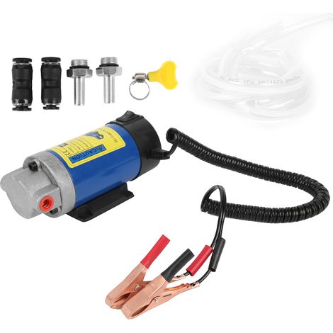 Pompe de transfert d'huile 12V débit 1-4L/min 100W vidange fluide auto moto bateau (1/5)