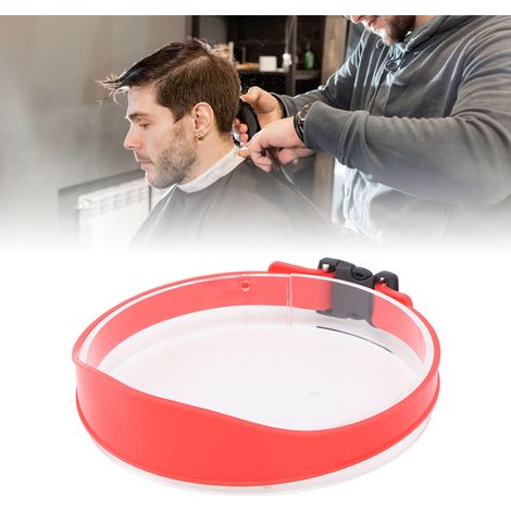Tondeuse à cheveux incurvée en silicone de deuxième génération à monter soi-même, avec gabarit de rasage et guide de coupe (rouge) (1/5)