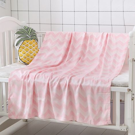 Couverture Réfrigérante - Fibre Respirante - Pour Dormir Frais en Été - 110 x 130 cm - Rose - 420 g (1/5)