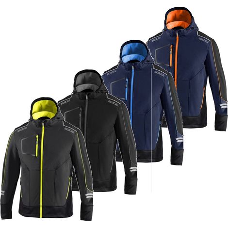 Sparco 02412BMAZ Giacca Da Lavoro Soft-Shell York Azzurro XS