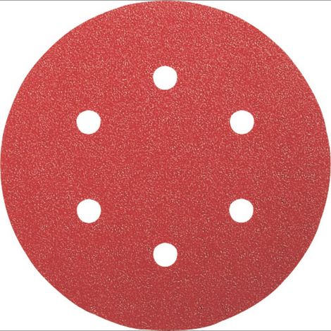 Feuille abrasive pour ponceuse excentrique avec bande auto-agrippante, perforé Bosch Accessories 2609256A30 Grain 60 (Ø (1/3)