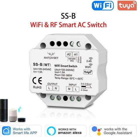 Tuya Switch Convertitore per Luci Smart WiFi e RF + AC (1/5)