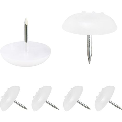 16 Pièces Patins pour Pieds de Chaise, Patins Meubles, Patin Antidérapant, pour Protege Pied a Clouer de Meuble et Plancher, 18mm (1/5)