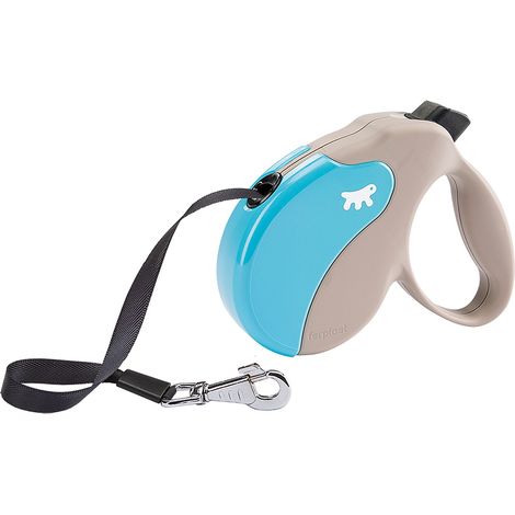 Ferplast AMIGO TAPE Guinzaglio allungabile con fettuccia estensibile. 4 misure, vasta gamma colori.. Variante M - Misure: 15 x 3.6 x h 14 cm - Azzurro