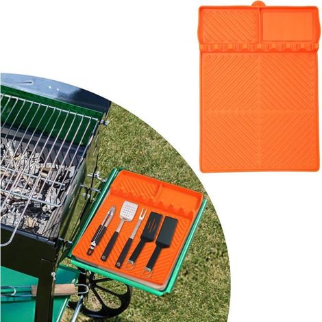 Tapis Spatule Plancha En Silicone Pour Blackstone, Grand Tapis Outils Barbecue Pour Comptoir Cuisine